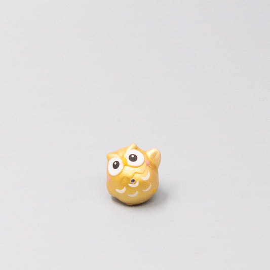 Okimono Lucky Gold Owl
