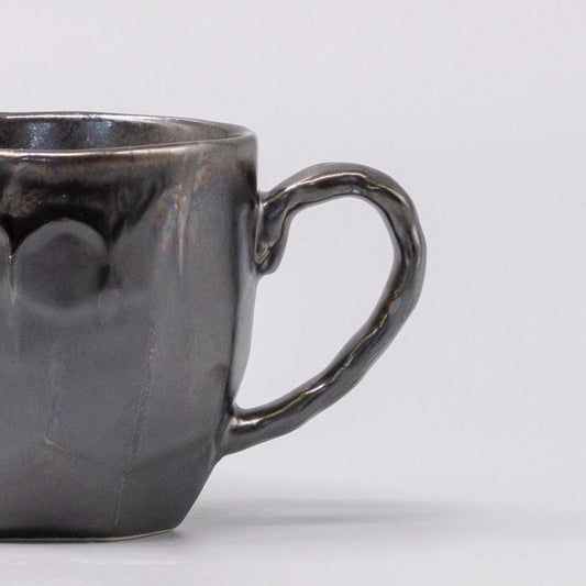 Mug in a Gift Box 260ml Black Drip Glaze.