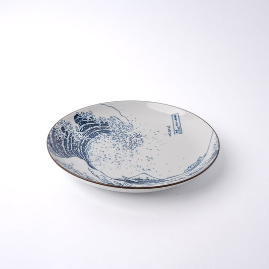 Plate 21.5cm Hokusai Great Wave Design.