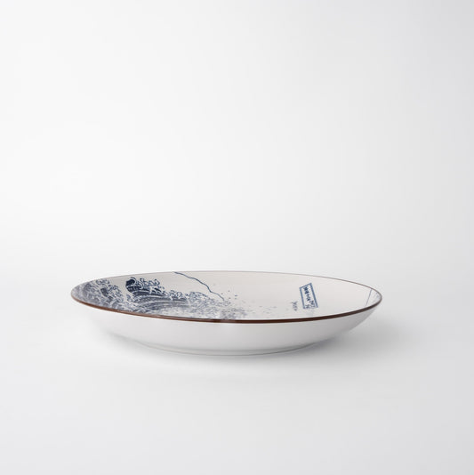 Plate 21.5cm Hokusai Great Wave Design.