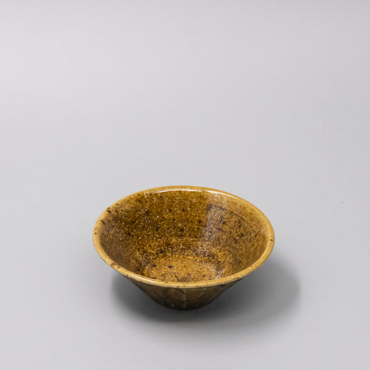 Bowl 12.6cm Shinogi Caramel Glaze.