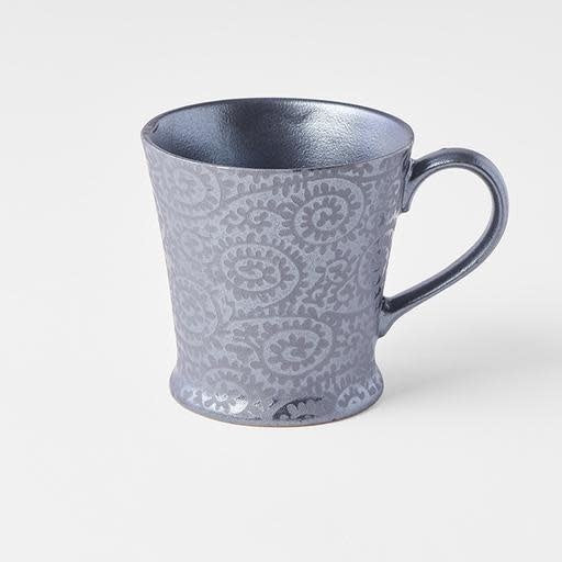 Mug 200ml Black Scroll Design
