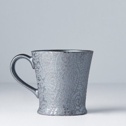 Mug 200ml Black Scroll Design