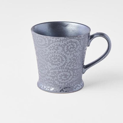 Mug 200ml Black Scroll Design
