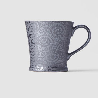 Mug 200ml Black Scroll Design