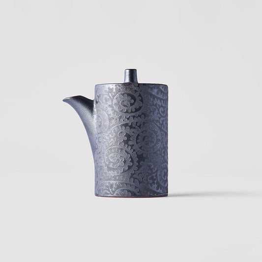 Soy Pot 125ml Black Scroll Glaze.