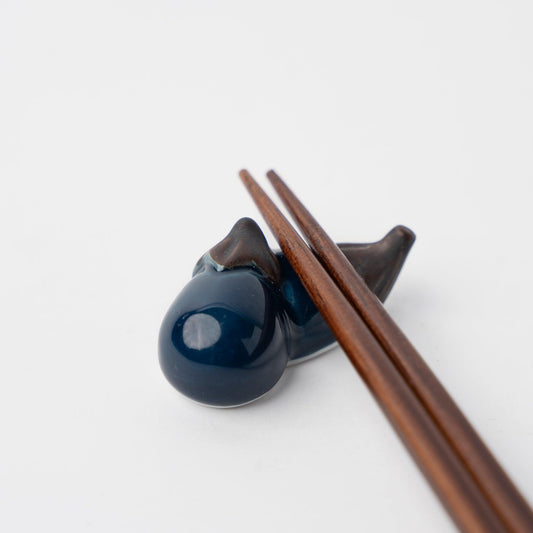 Chopstick Rest Blue Eggplant.
