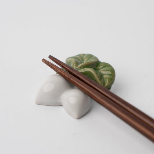 Chopstick Rest White & Green Radish.