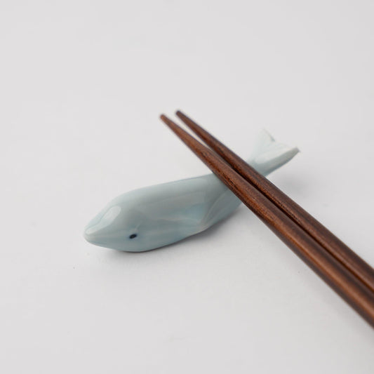 Chopstick Rest Ice Blue Dolphin.