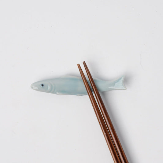 Chopstick Rest Ice Blue Mackerel.