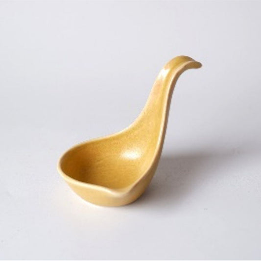Upright Spoon 11cm Yellow Glaze.