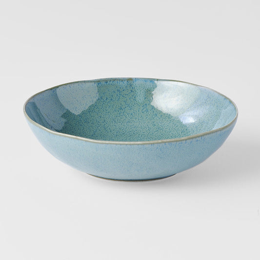Bowl Oval 16cm Peacock Glaze.