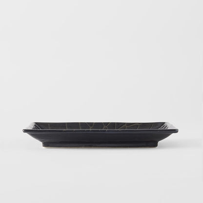 Sushi Plate 22cm Charcoal Net Design.