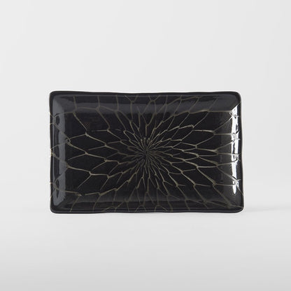 Sushi Plate 22cm Charcoal Net Design.