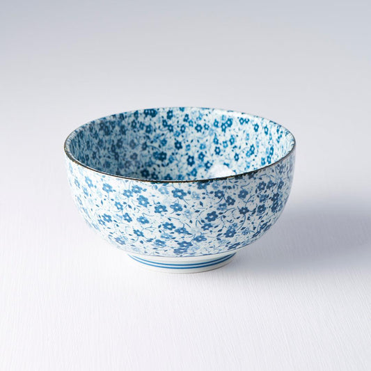 Bowl 16cm Blue Daisy Glaze.