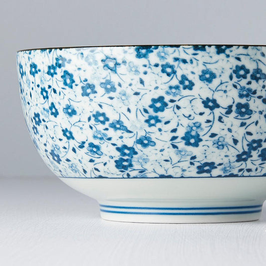 Bowl 16cm Blue Daisy Glaze.