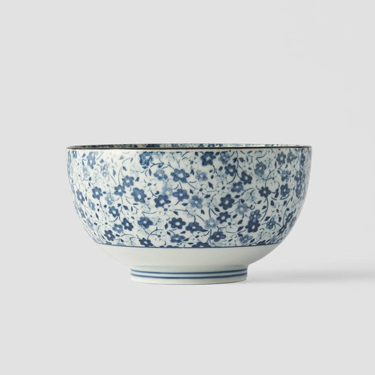 Bowl 13cm Blue Daisy Glaze.