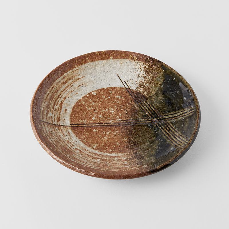 Dinner Plate 24.3cm Brick Zen Brush Glaze