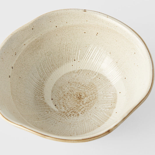 Bowl Organic 18cm Spiral Sand Glaze.