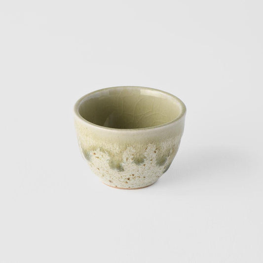 Sake Cup 30ml Light Green Drip Glaze.