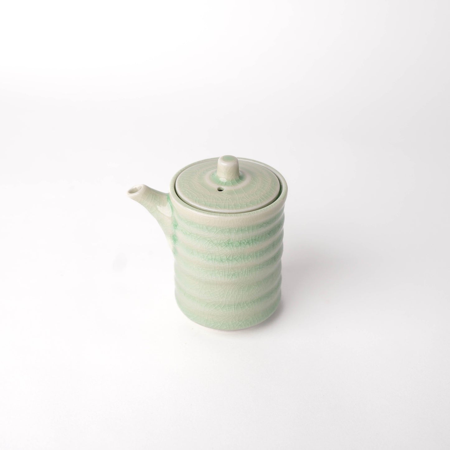 Soy Pot Ribbed 170ml Celadon Glaze.