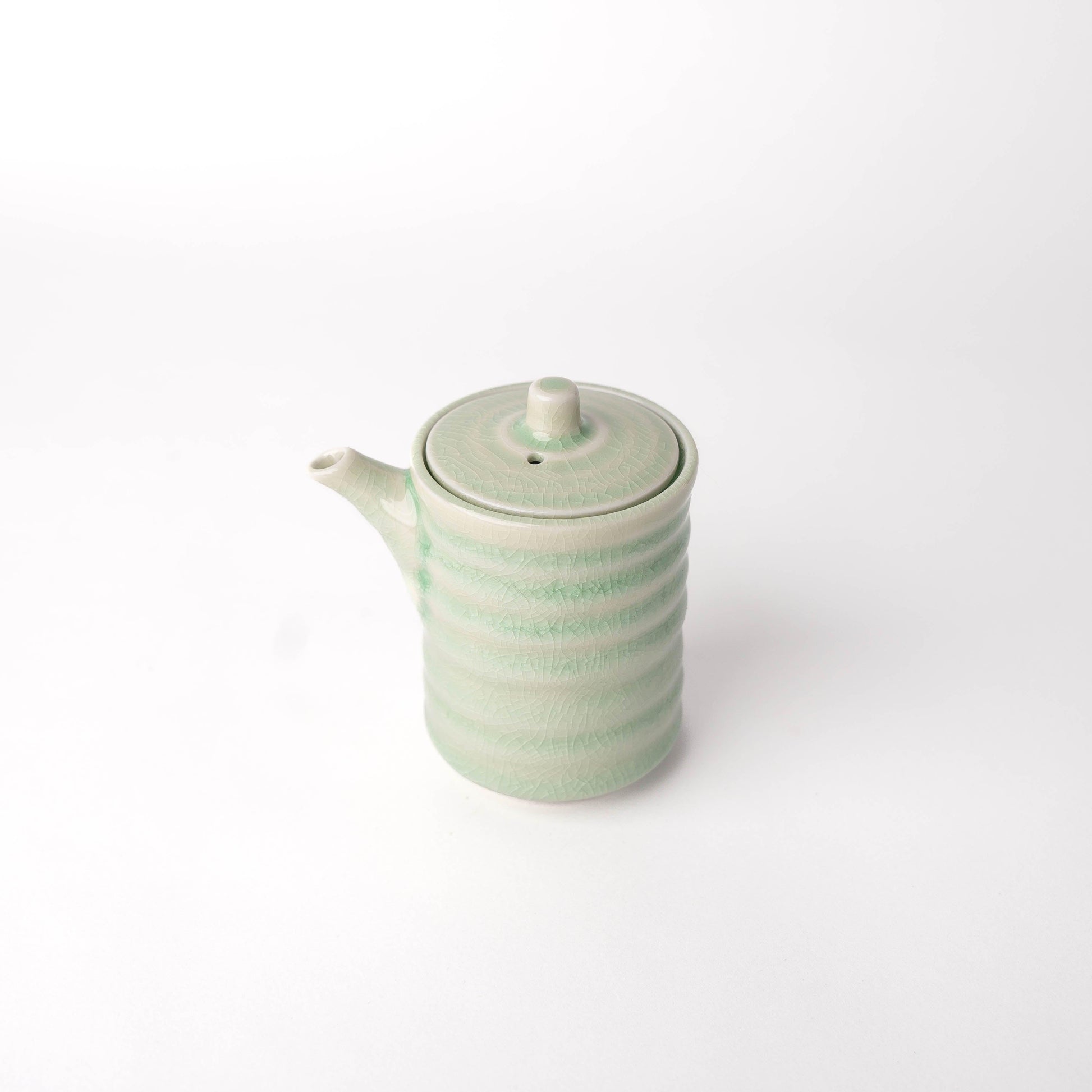 Soy Pot Ribbed 170ml Celadon Glaze.