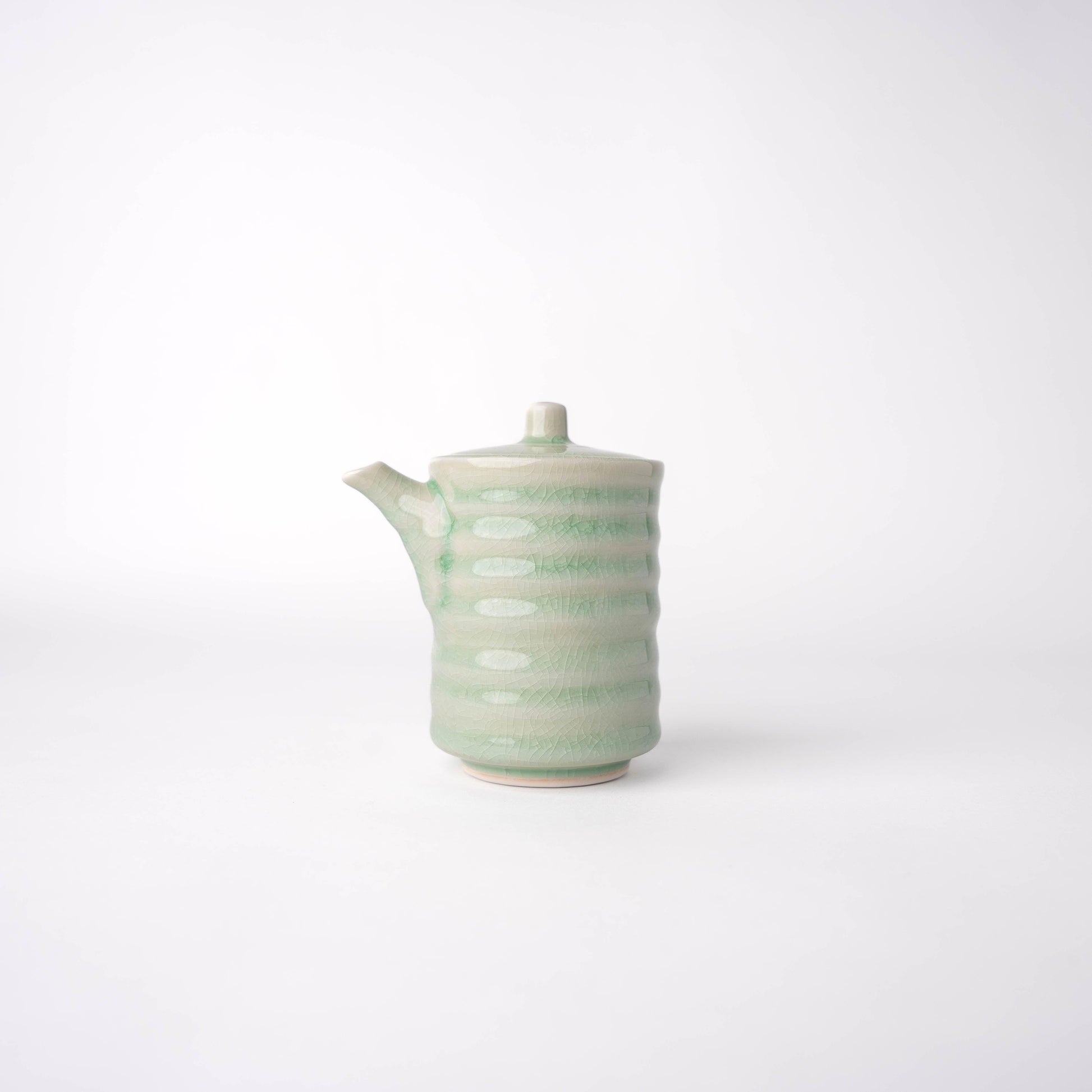 Soy Pot Ribbed 170ml Celadon Glaze.