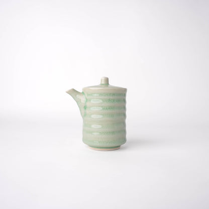 Soy Pot Ribbed 170ml Celadon Glaze.
