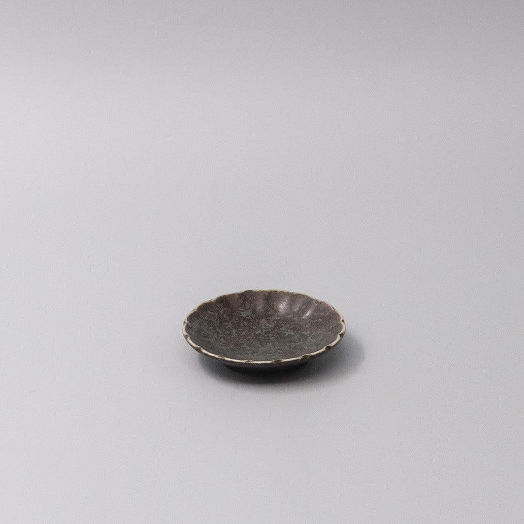 Sauce Dish 8cm Scallop Indigo Fade Glaze.