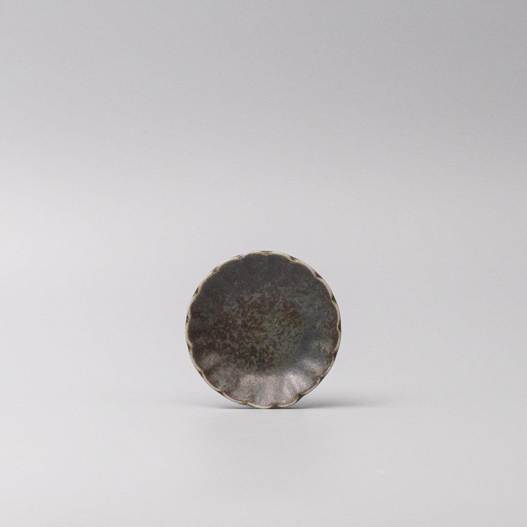 Sauce Dish 8cm Scallop Indigo Fade Glaze.