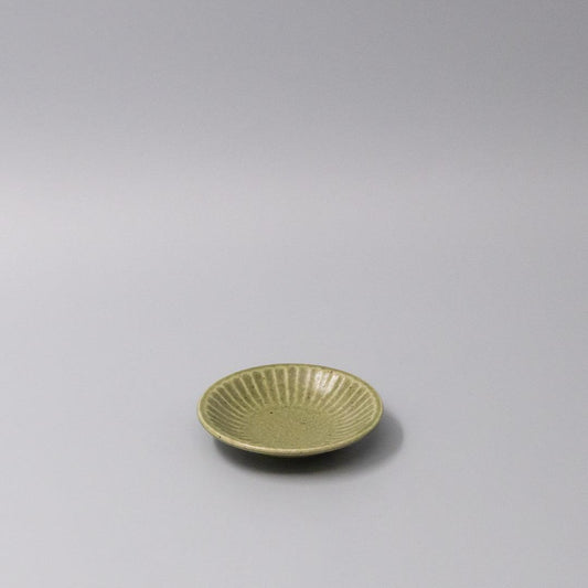 Sauce Dish 9.5cm Sunburst Green Glaze.