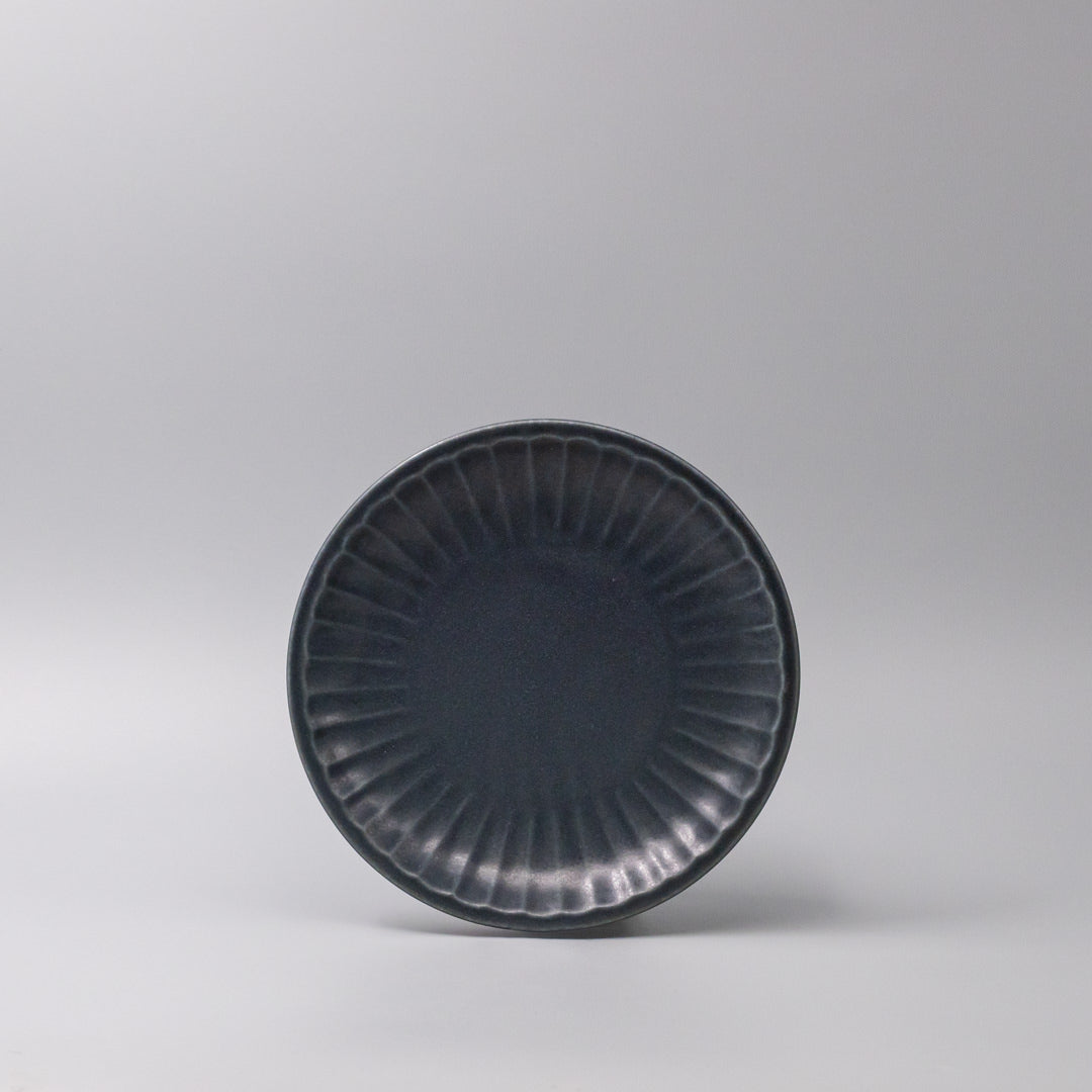 Plate 21.4cm Sunburst Navy Glaze.