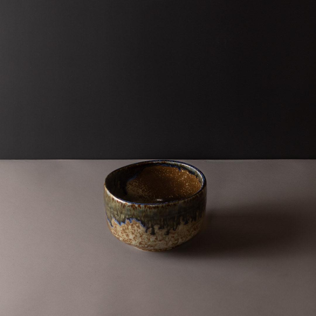 Matcha Tea Bowl 11.5cm Earth with Forest River.