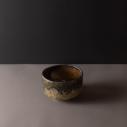 Matcha Tea Bowl 11.5cm Earth with Forest River.