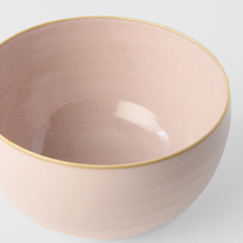 Bowl Round Medium 13cm Sakura Pink Glaze.