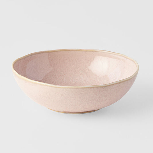 Bowl Oval 14cm Sakura Pink Glaze.