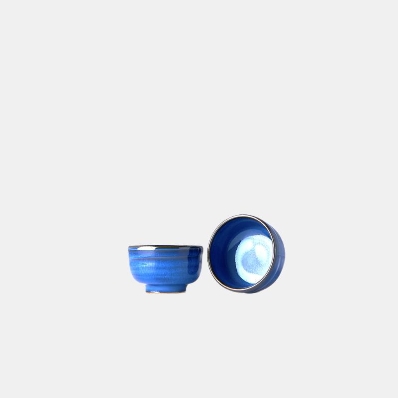 Sake Cup 35ml Gura Kiln Blue Glaze.