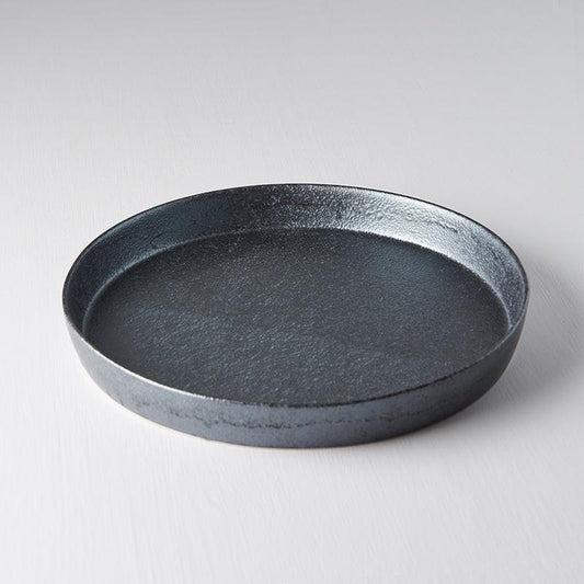 Plate High Rim 25cm Craft Black Design.