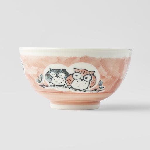 Bowl Kids 16cm Owl Peach Design.