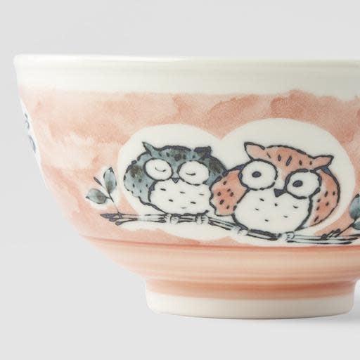 Bowl Kids 16cm Owl Peach Design.