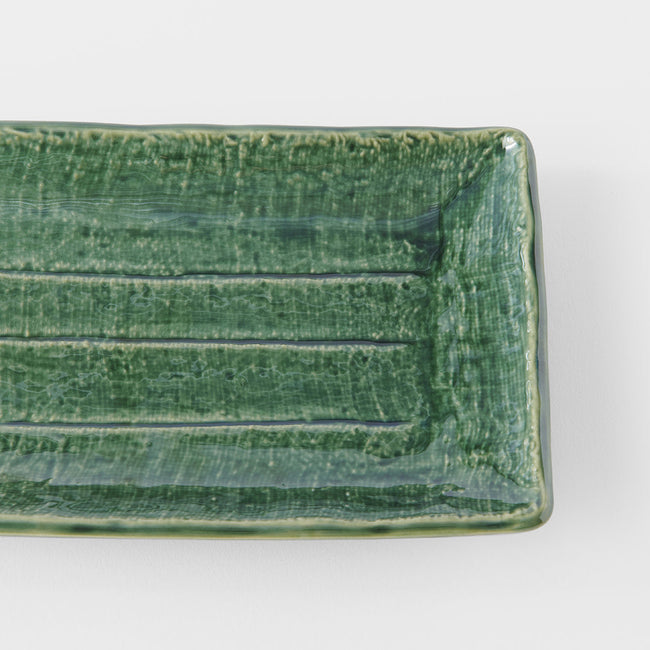 Sushi Plate 21cm Oribe Green Glaze Main Image