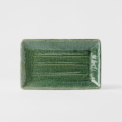 Sushi Plate 21cm Oribe Green Glaze.