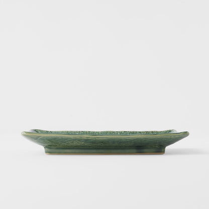 Sushi Plate 21cm Oribe Green Glaze.