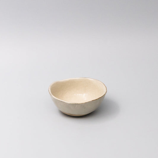 Lopsided Bowl 11cm Fawn Glaze.