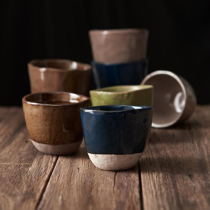 Lopsided Mug 275ml Tomei Blue Glaze.
