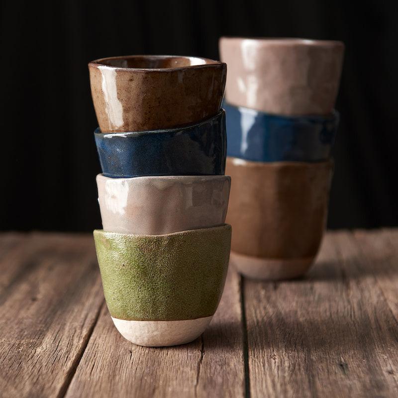 Lopsided Mug 275ml Tomei Blue Glaze.