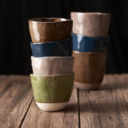 Lopsided Mug 275ml Tomei Blue Glaze.