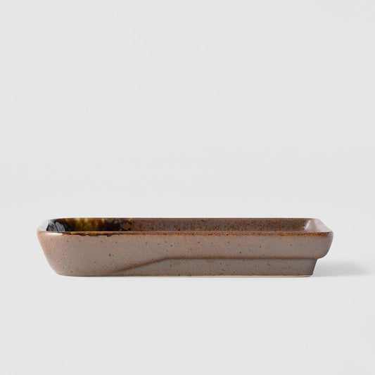 Sauce Dish 13cm Shigaraki Brown Glaze.