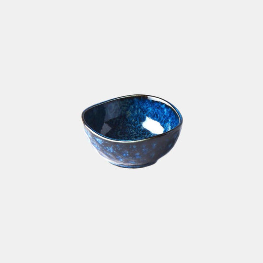 Sauce Dish Organic Shape 8.5cm Kanso Indigo Blue Glaze.