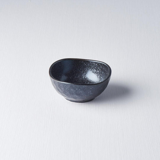 Sauce Dish Organic 9cm Kanso Matt Black Glaze.